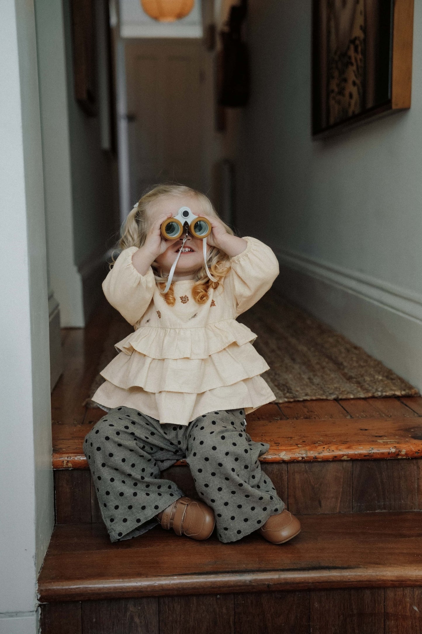 Autumn Ruffle Blouse - Nutmilk Beige
