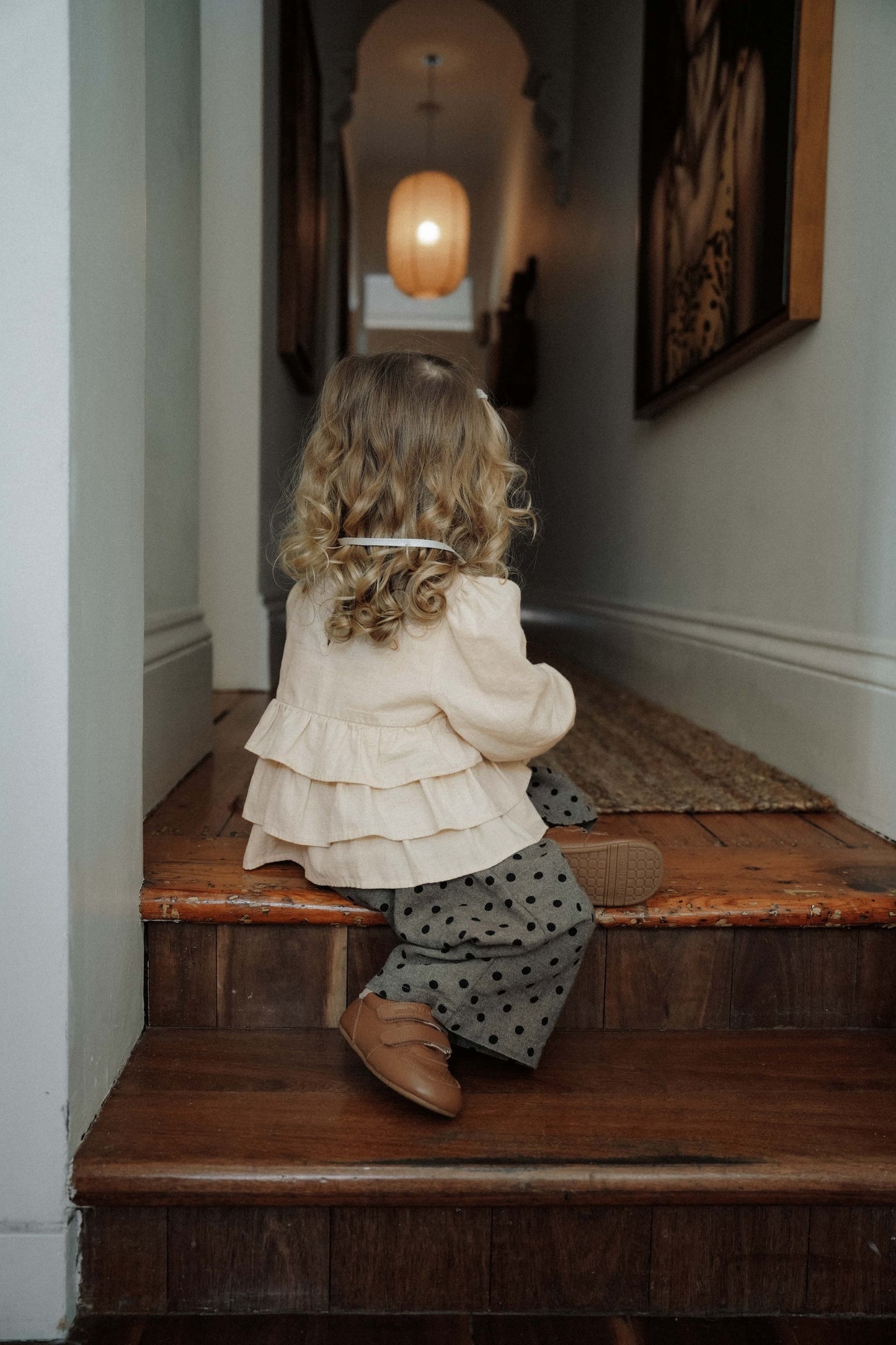 Autumn Ruffle Blouse - Nutmilk Beige