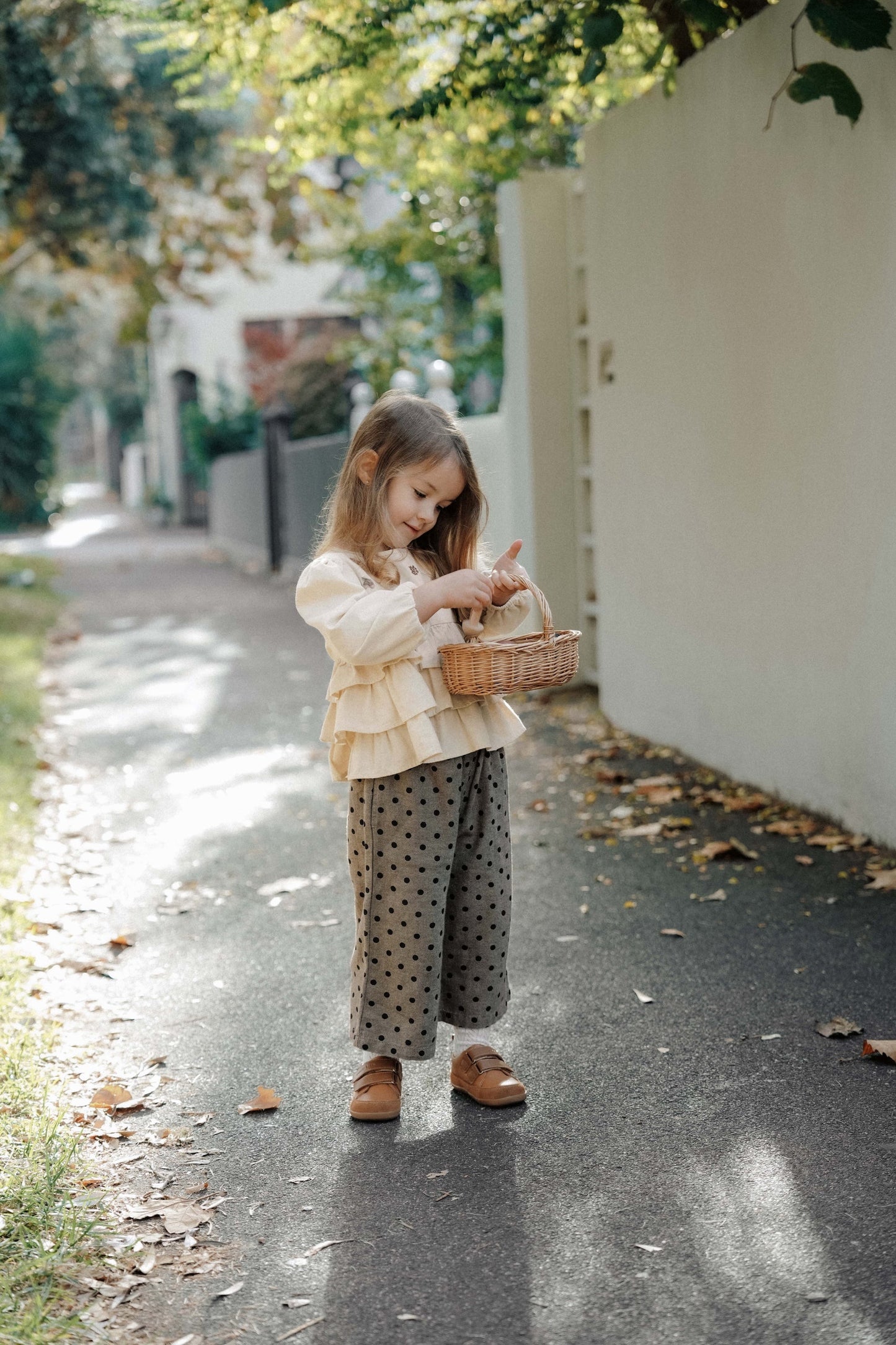 Autumn Ruffle Blouse - Nutmilk Beige