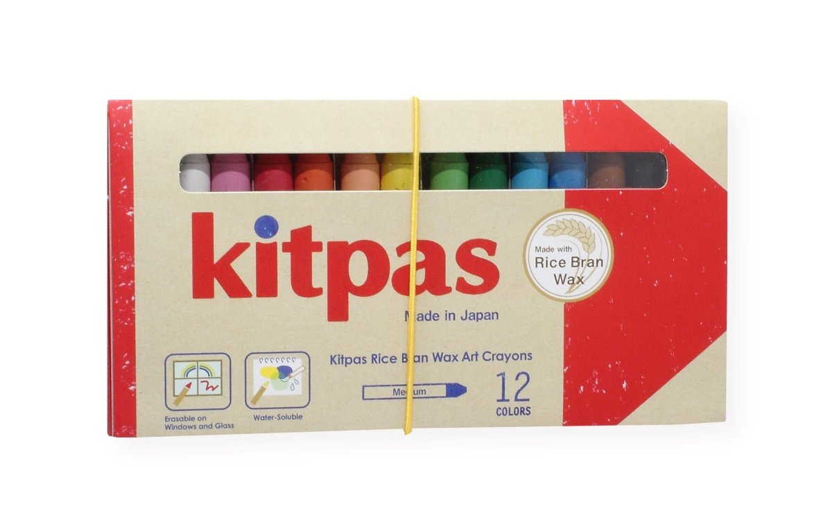 Kitpas Rice Bran Wax Art Crayons Medium | 6, 12, 16 & 24 Colours