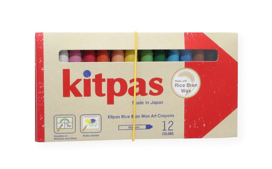 Kitpas Rice Bran Wax Art Crayons Medium | 6, 12, 16 & 24 Colours