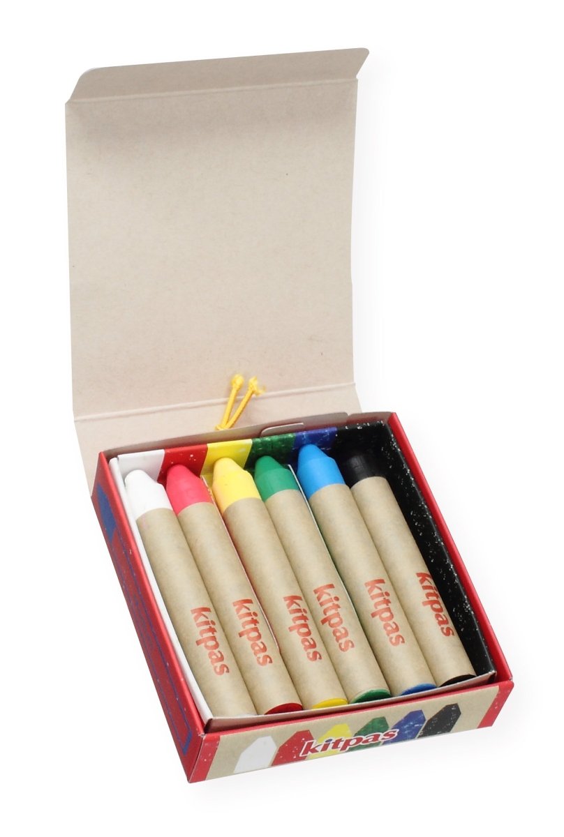 Kitpas Rice Bran Wax Art Crayons Medium | 6, 12, 16 & 24 Colours