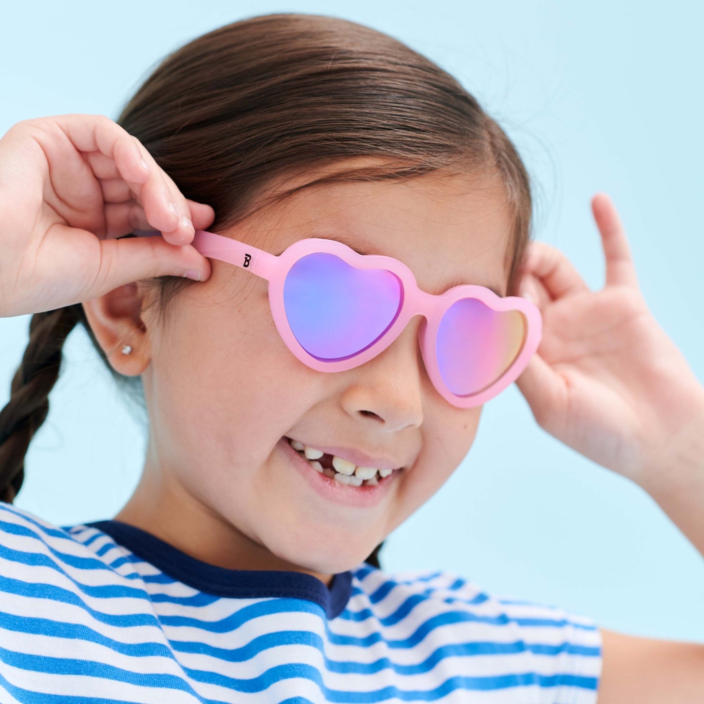 Polarized Heart Sunglasses | Frosted Pink