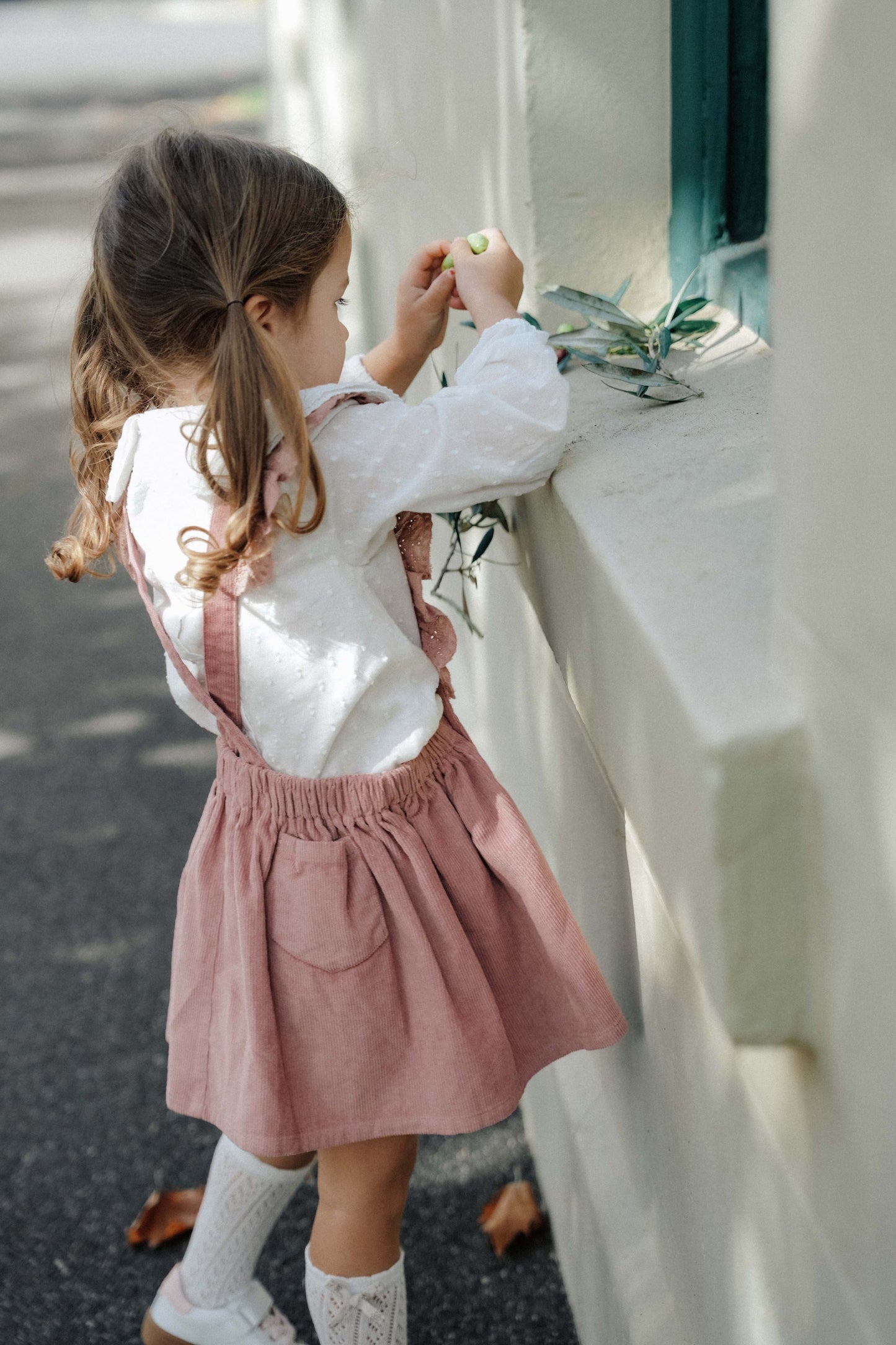 Berry Cream Straps Skirt - Berry Cream