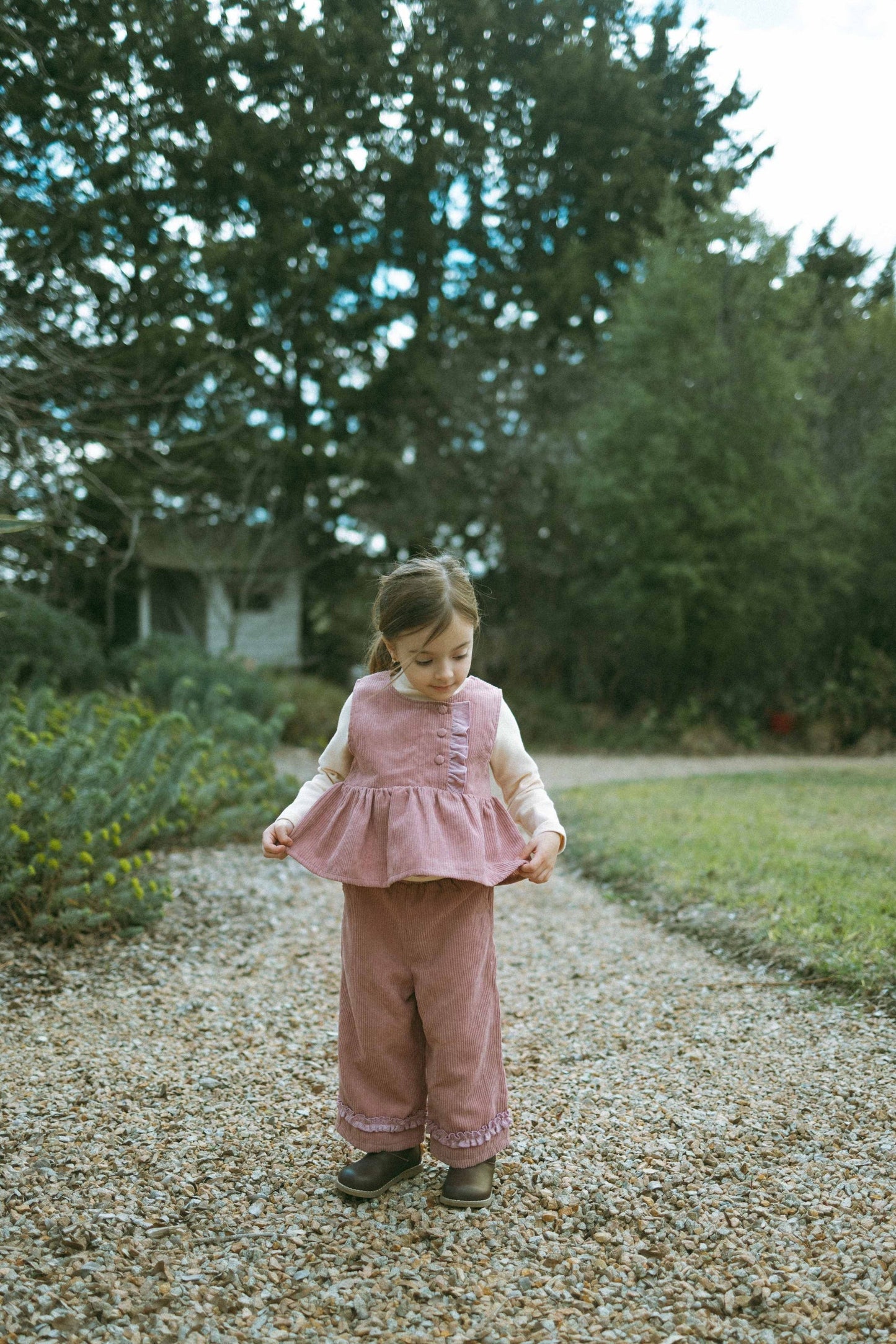 Berry Lace Wide-Leg Pants - Wild Berry Powder