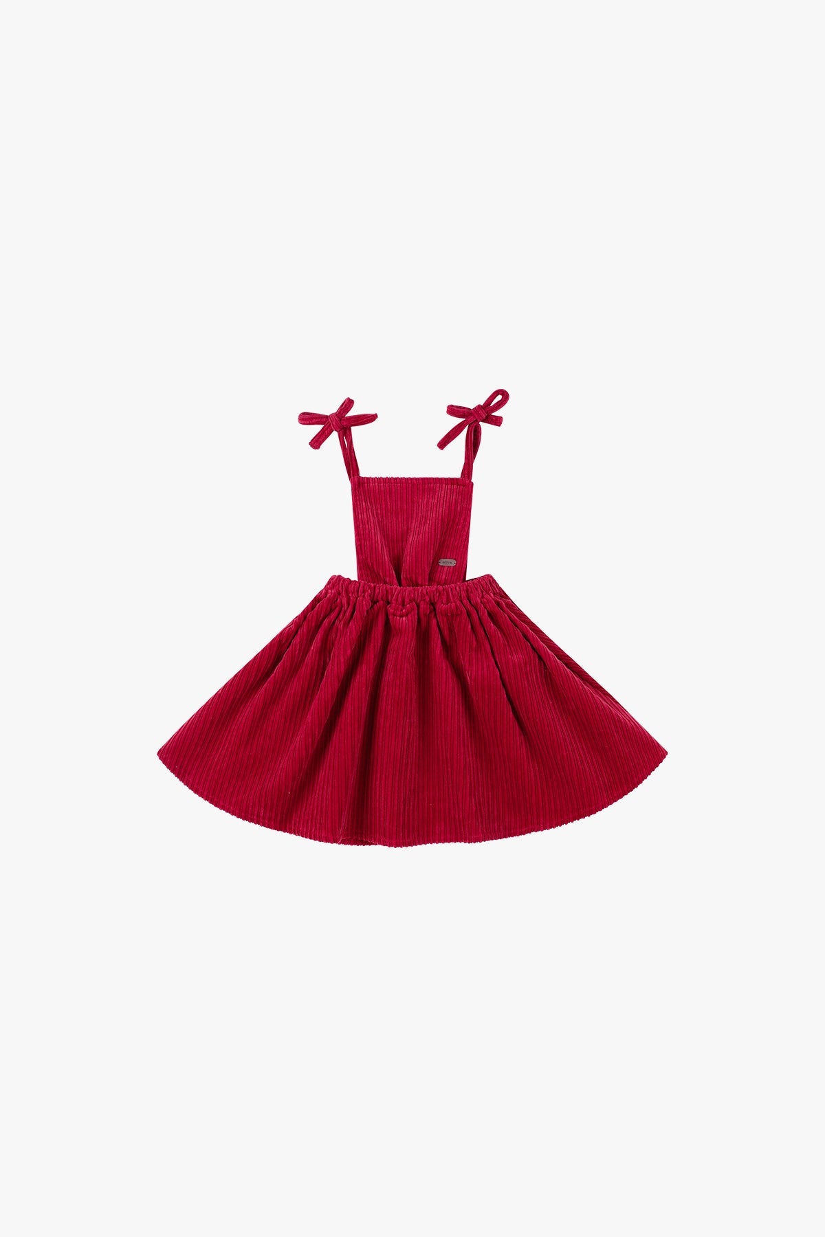 Bow Suspender Skirt - Cherry