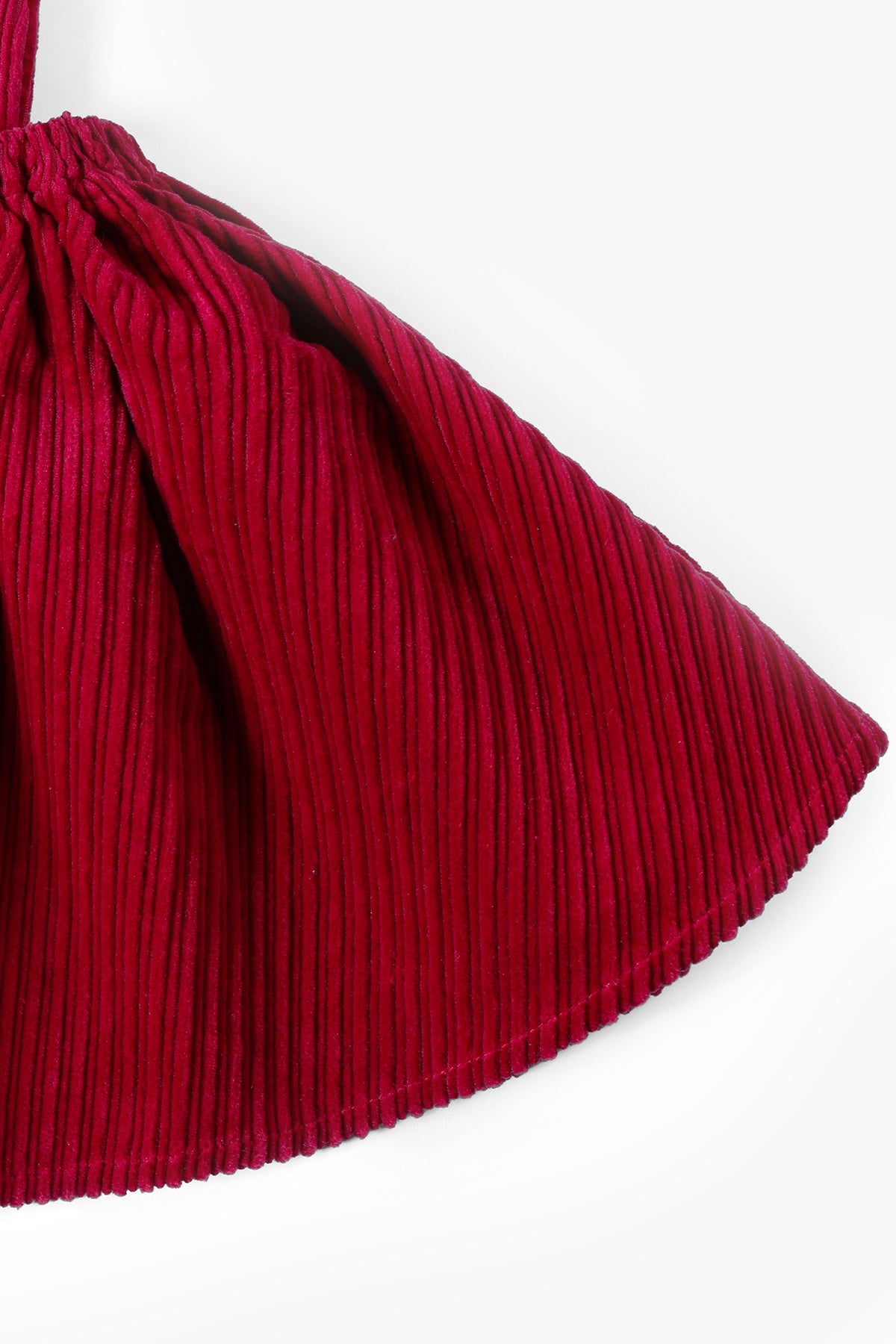 Bow Suspender Skirt - Cherry