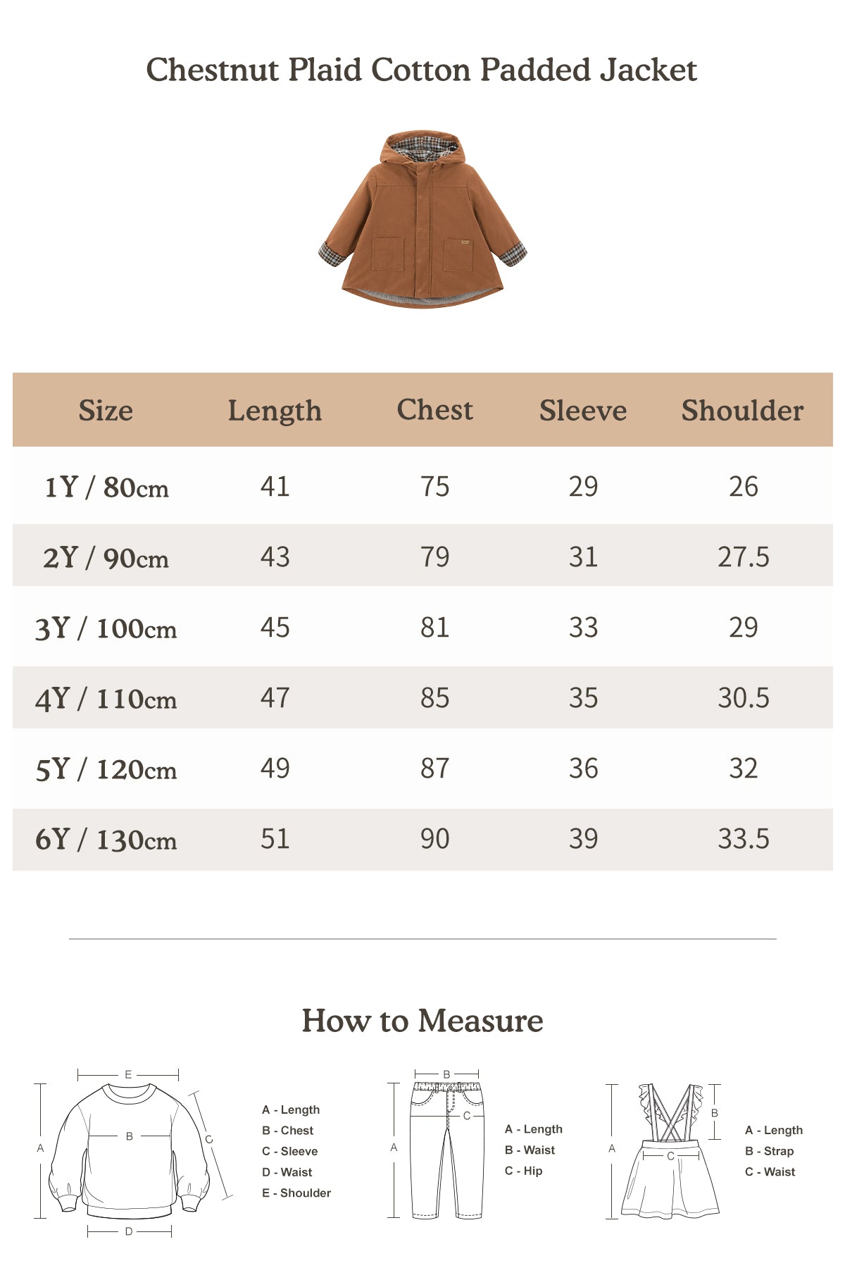 Chestnut Plaid Cotton Padded Jacket - Warm chestnut