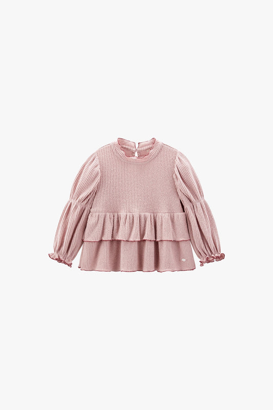 Cloudy Ribbed Top - Milky Grape