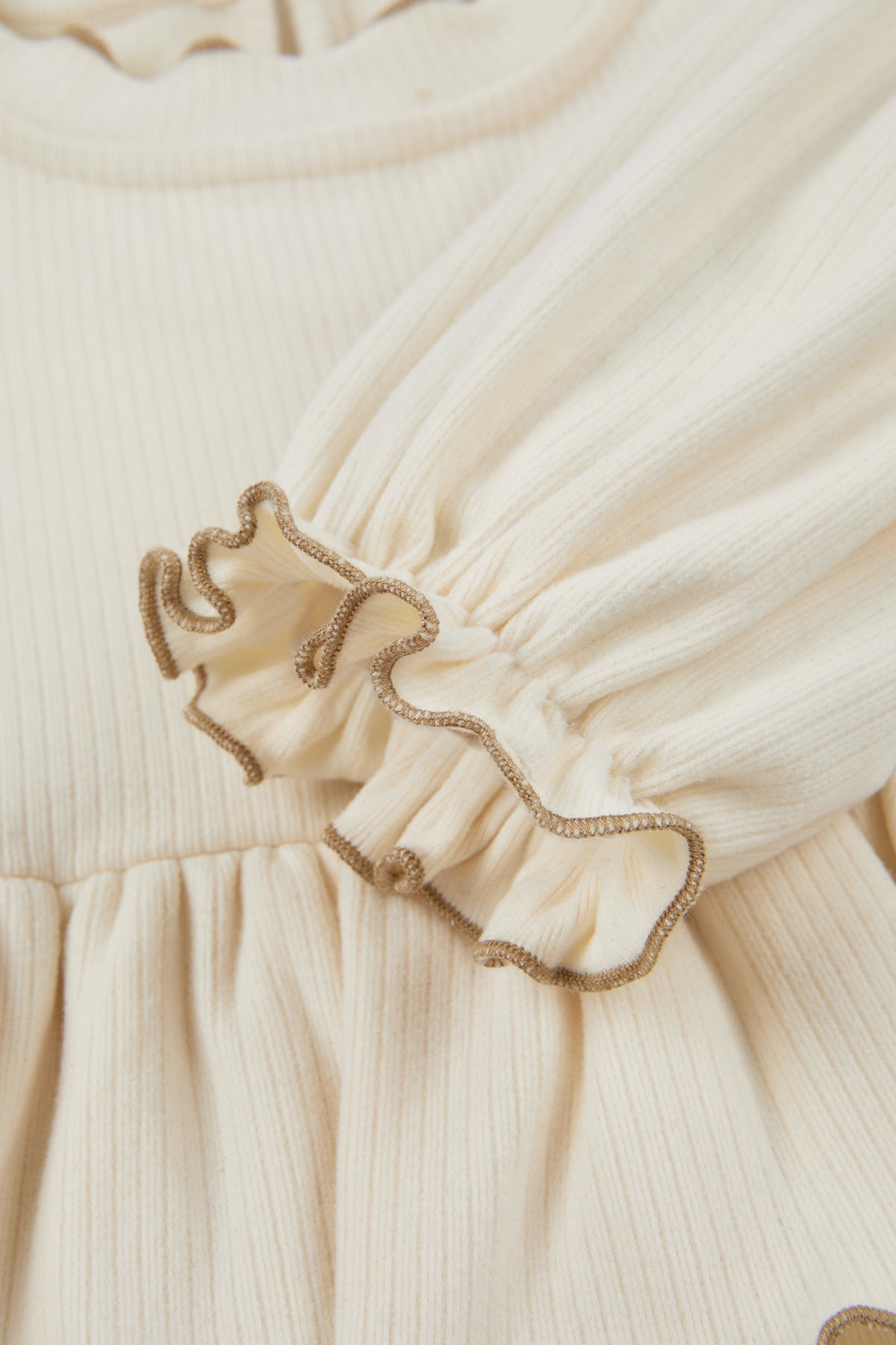 Cloudy Ribbed Top - Milky Oat