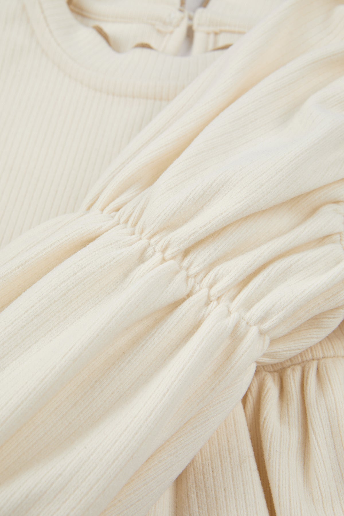 Cloudy Ribbed Top - Milky Oat