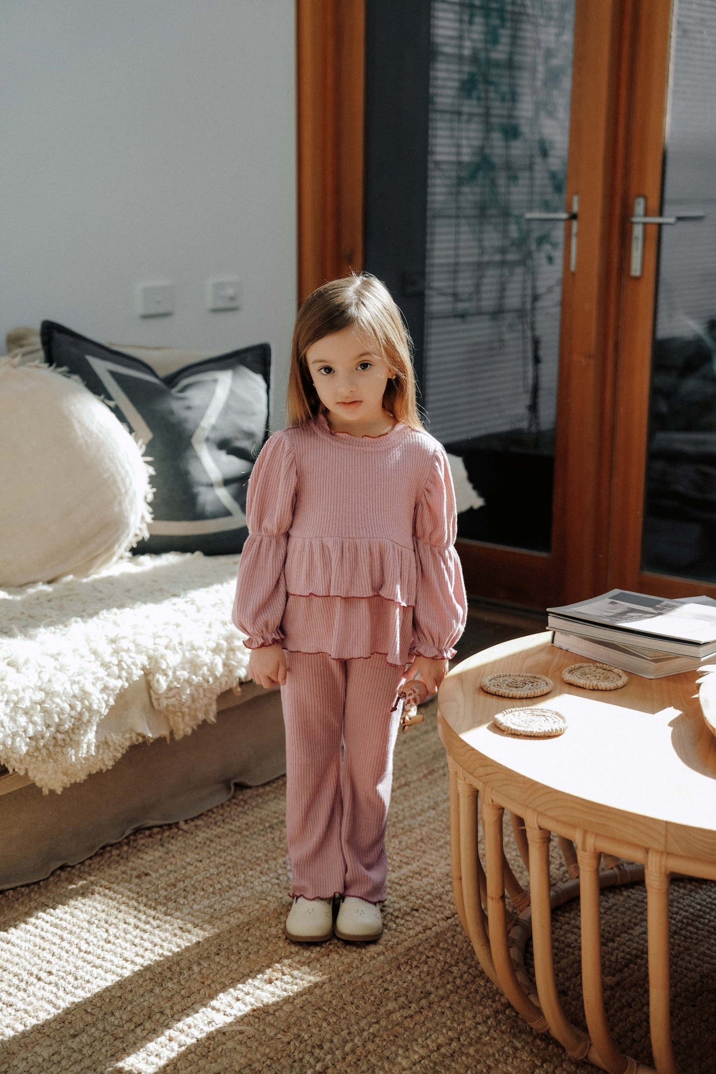 Cloudy Ribbed Top - Milky Grape