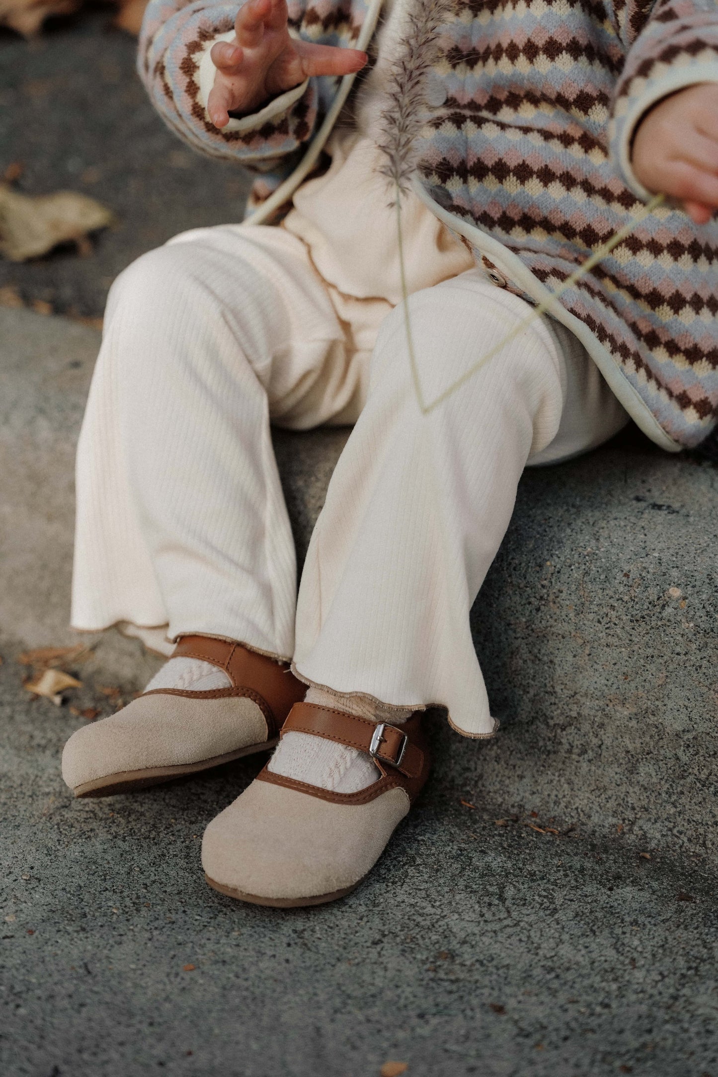 Cloudy Ribbed Leggings - Milky Oat