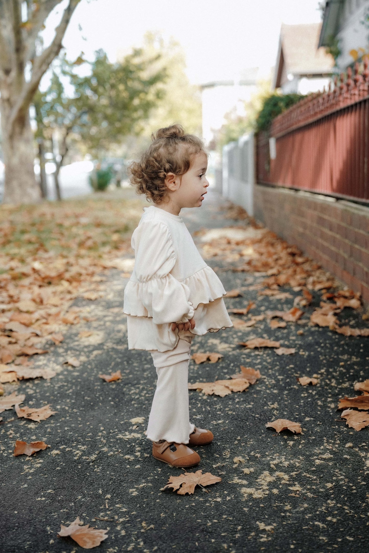 Cloudy Ribbed Leggings - Milky Oat
