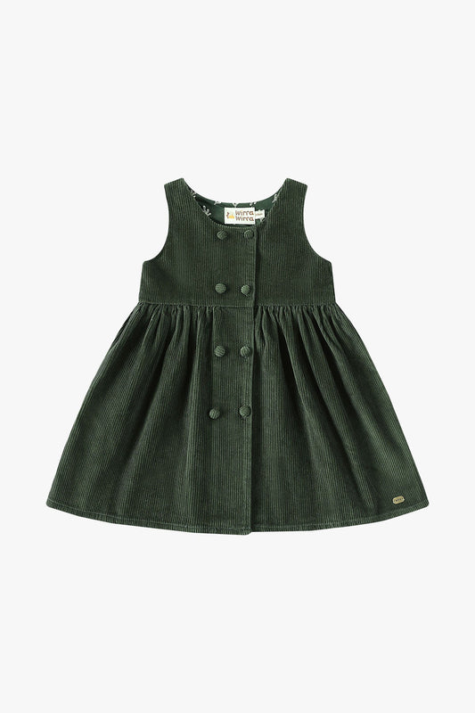 Corduroy Dress - Dark Green