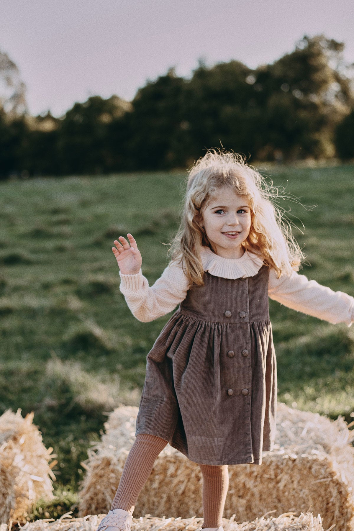 Corduroy Dress - Light Camel