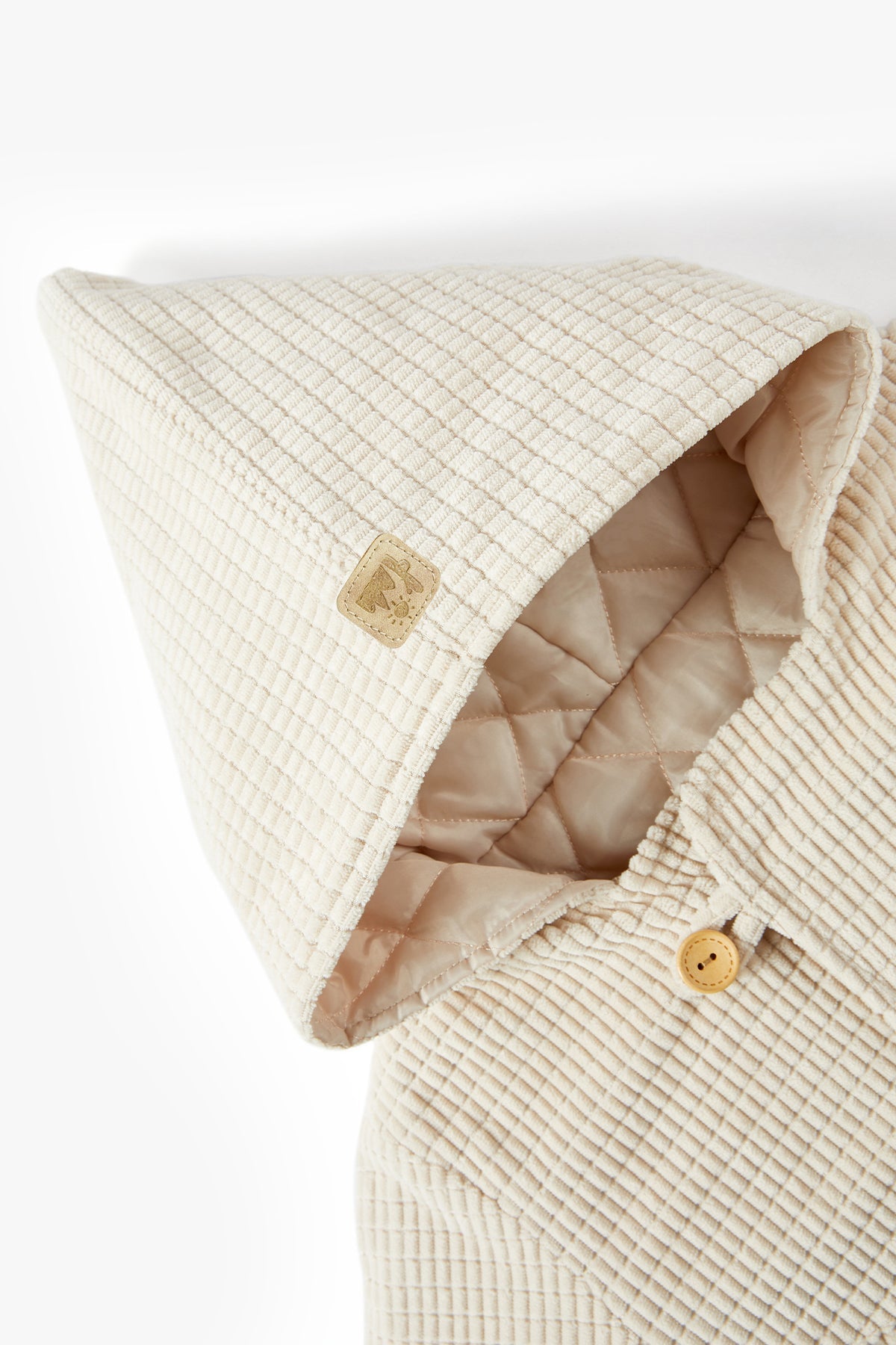 Corduroy Hooded Jacket - Cream