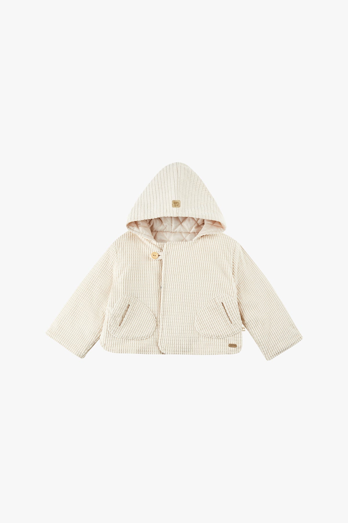 Corduroy Hooded Jacket - Cream