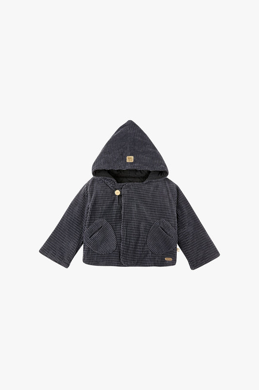 Corduroy Hooded Jacket - Gray