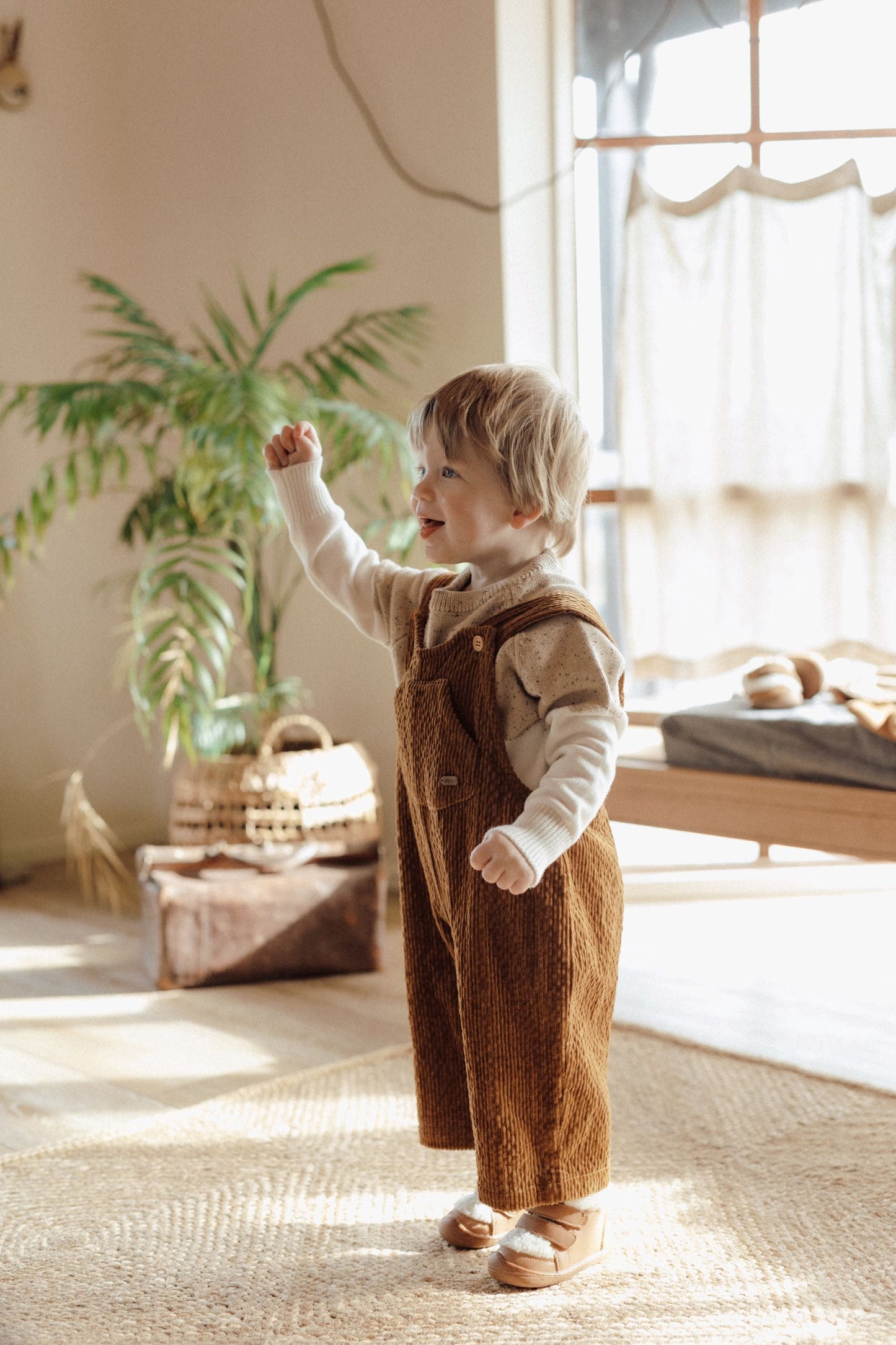 Corduroy Overall - Beige