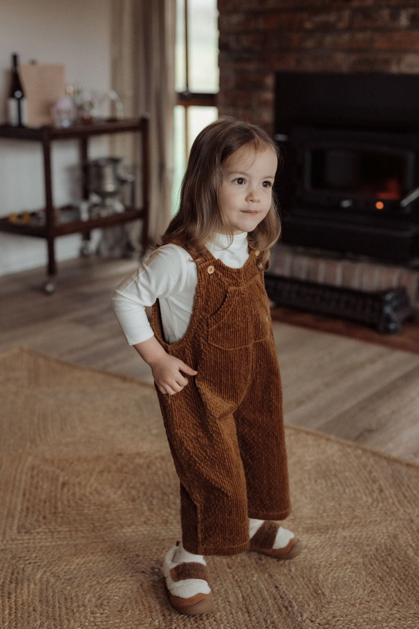 Corduroy Overall - Beige