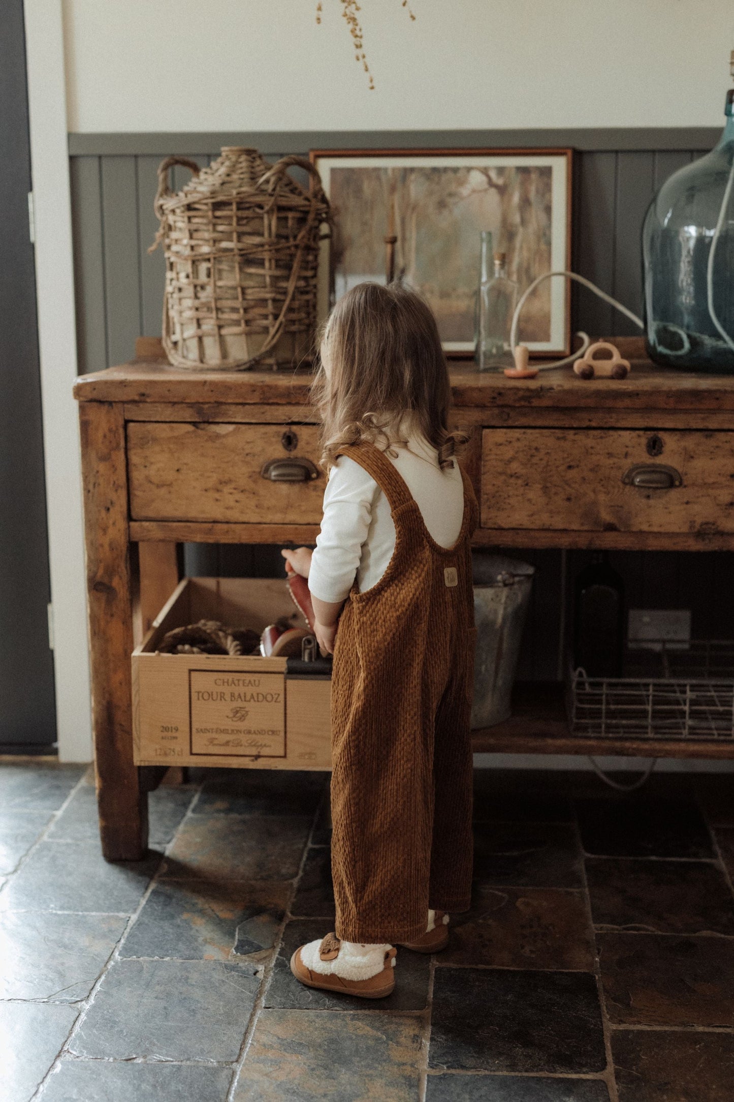 Corduroy Overall - Beige