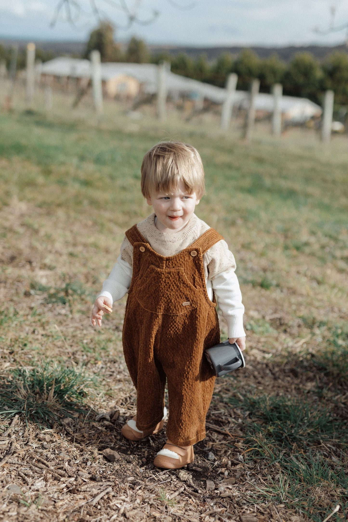 Corduroy Overall - Beige