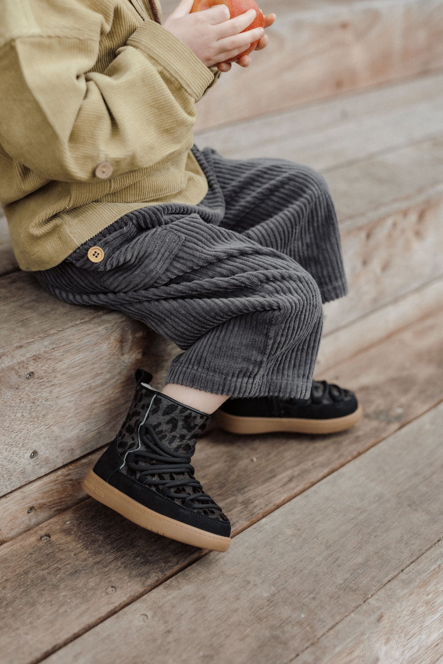 Corduroy Pocket Pants - Gray