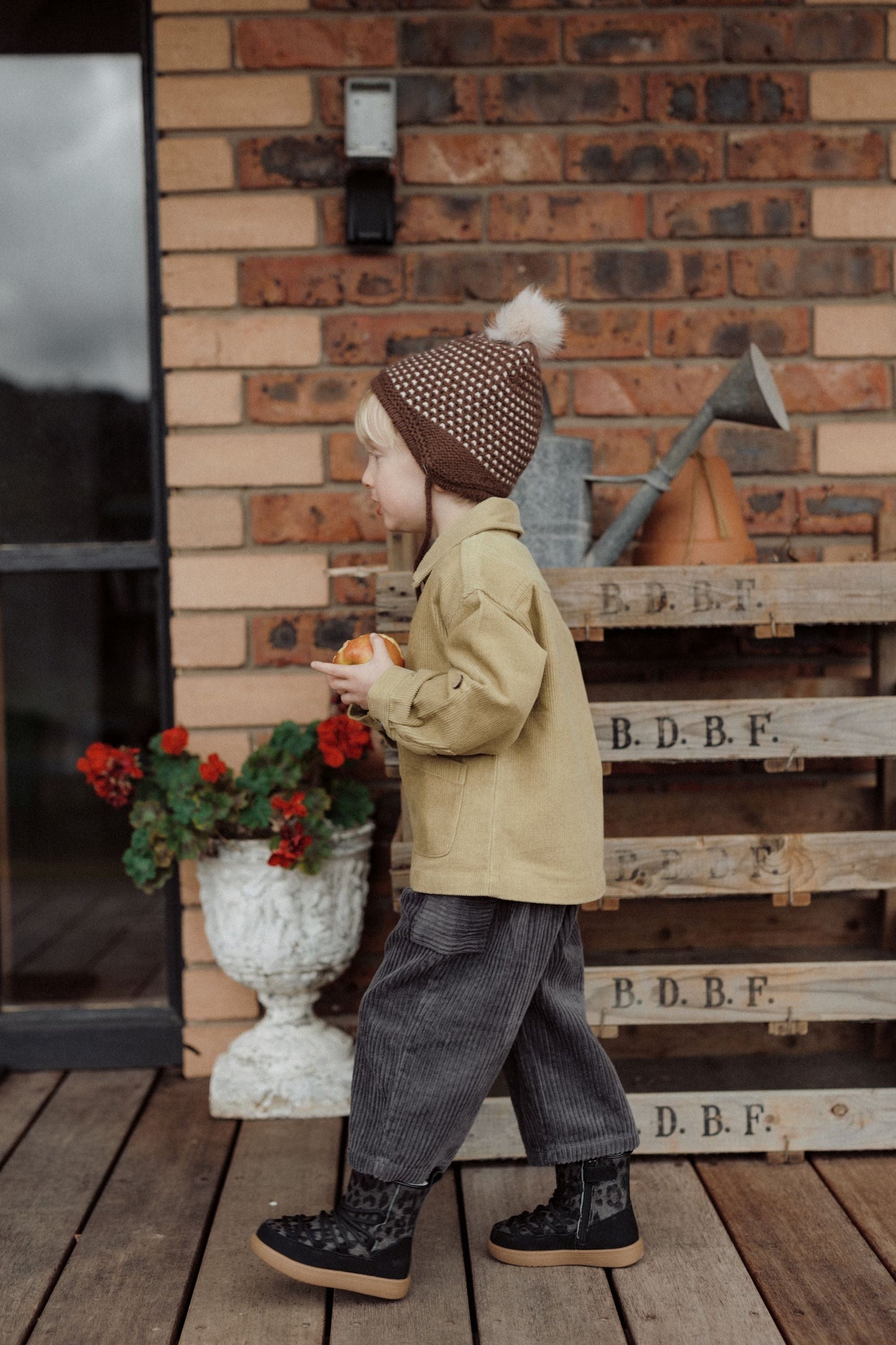 Corduroy Pocket Pants - Gray