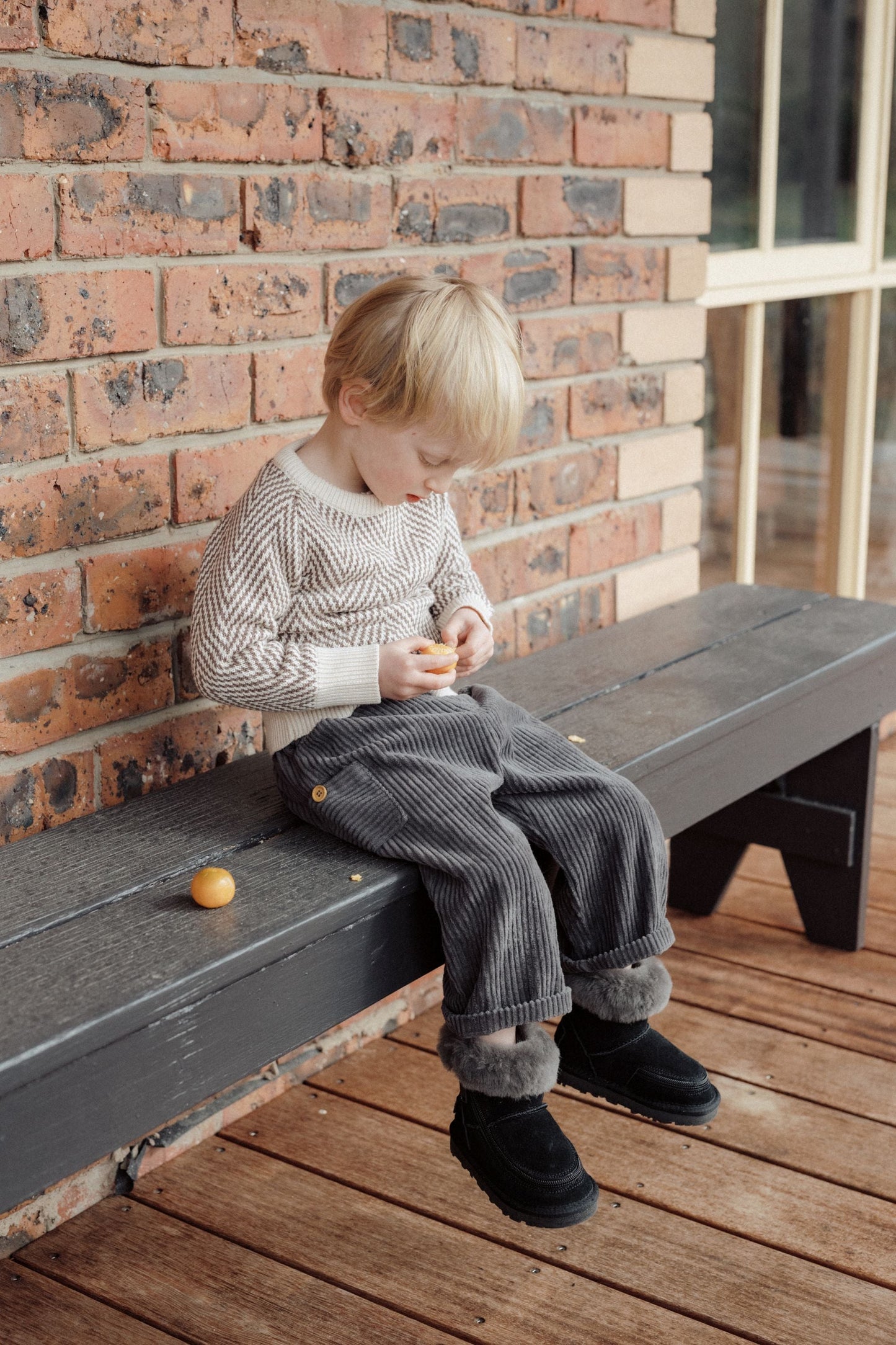 Corduroy Pocket Pants - Gray