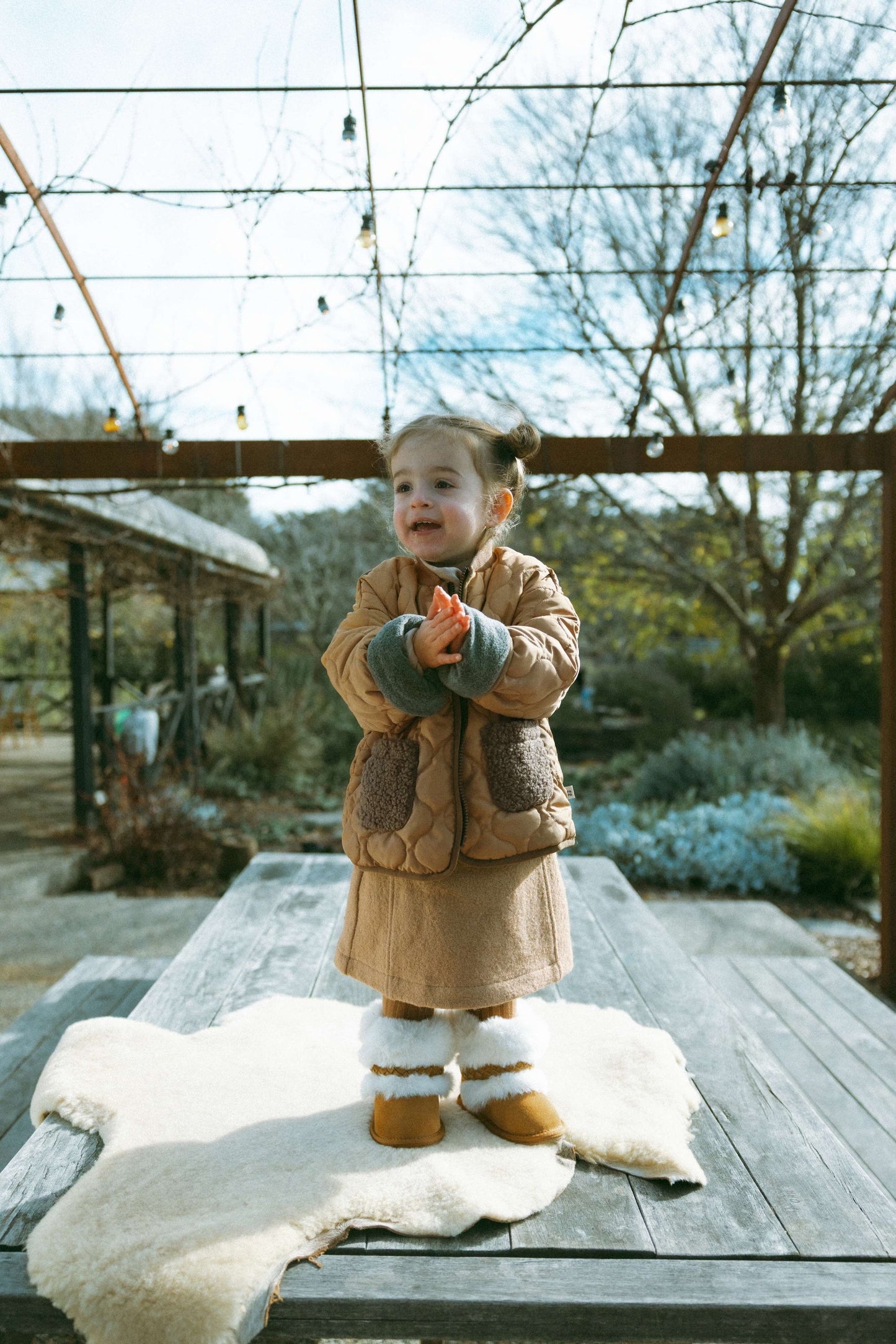 Diamond Pattern Cotton Jacket - khaki