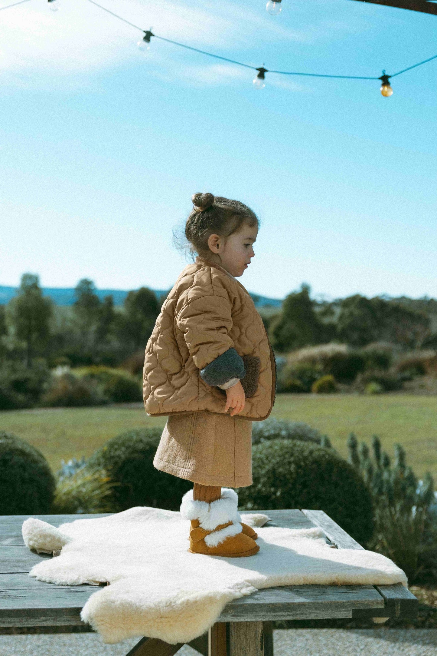 Diamond Pattern Cotton Jacket - khaki