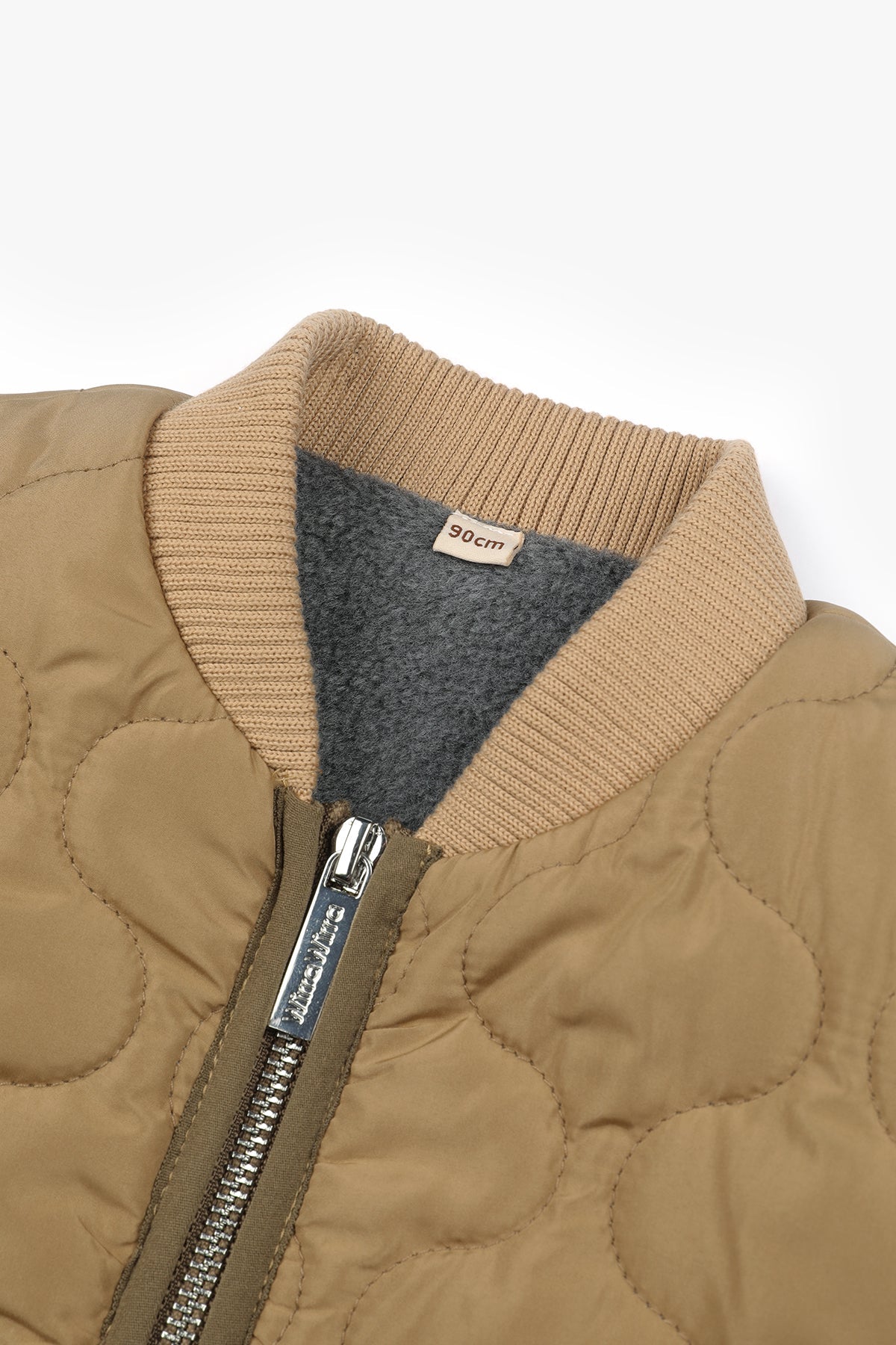 Diamond Pattern Cotton Jacket - khaki