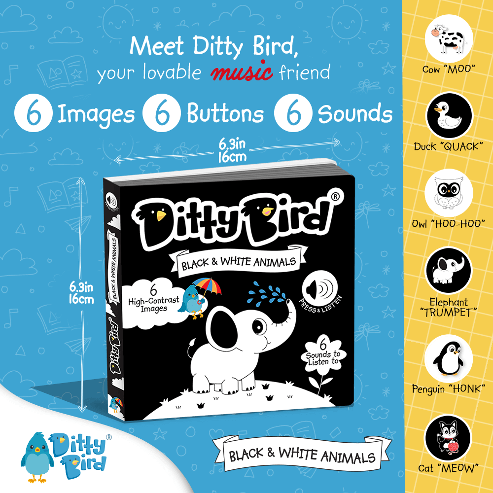 Black & White Animals | USB-C Rechargeable