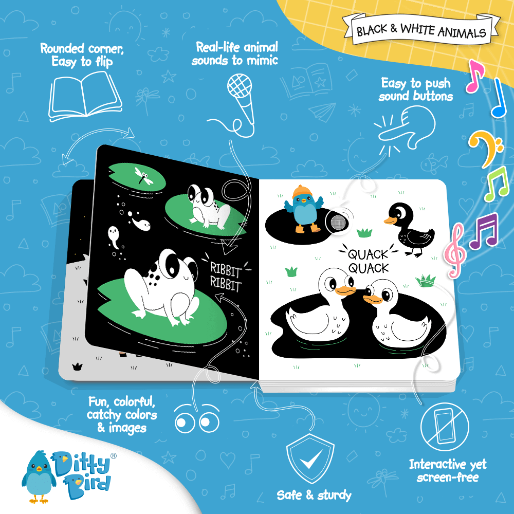 Black & White Animals | USB-C Rechargeable