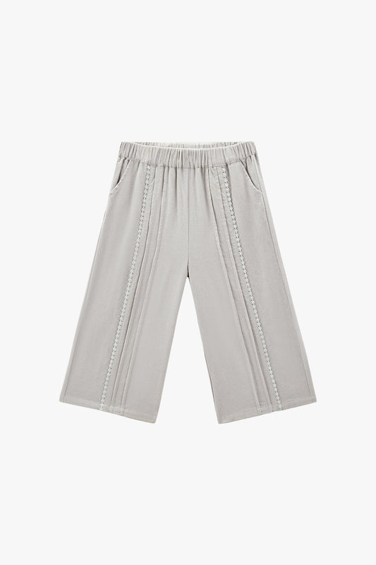Dusty Dove Wide Pants - Misty Taupe