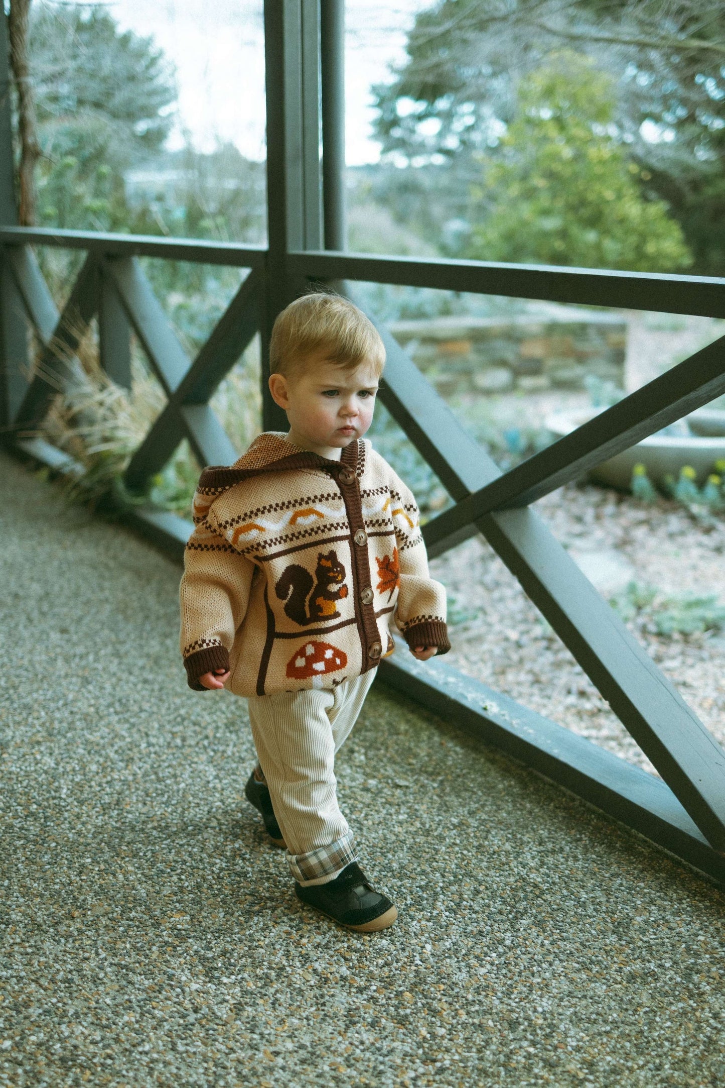 Feleece Island-Style Hoodie - Warm Pinecone