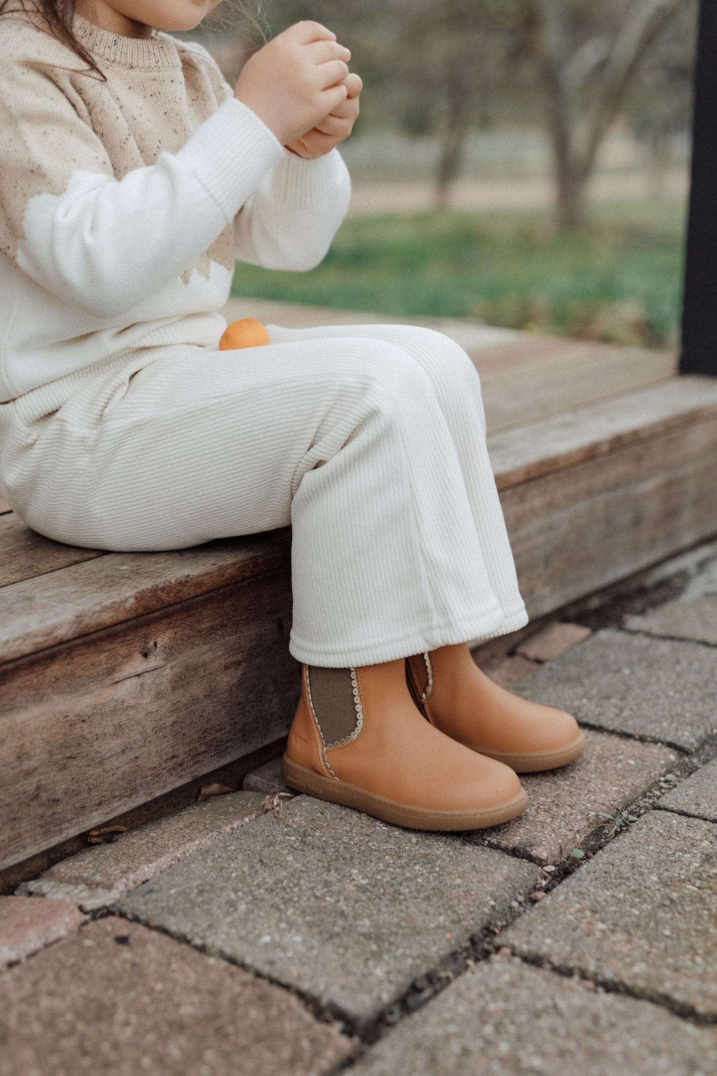 Flare Corduroy Pants - Cream