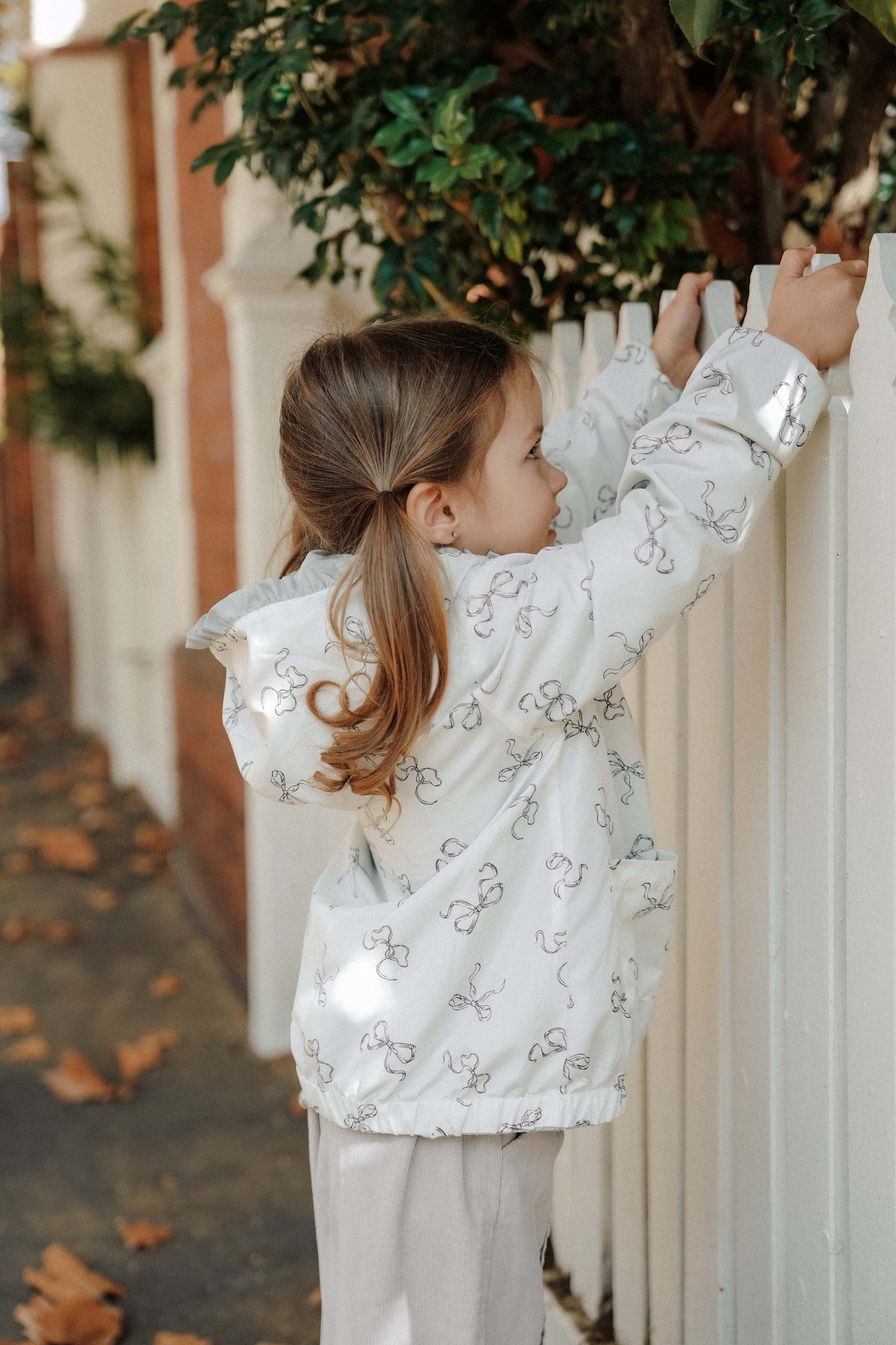 Flip Flop Butterfly Reversible Jacket - Cloud Mist Butter Bow Print
