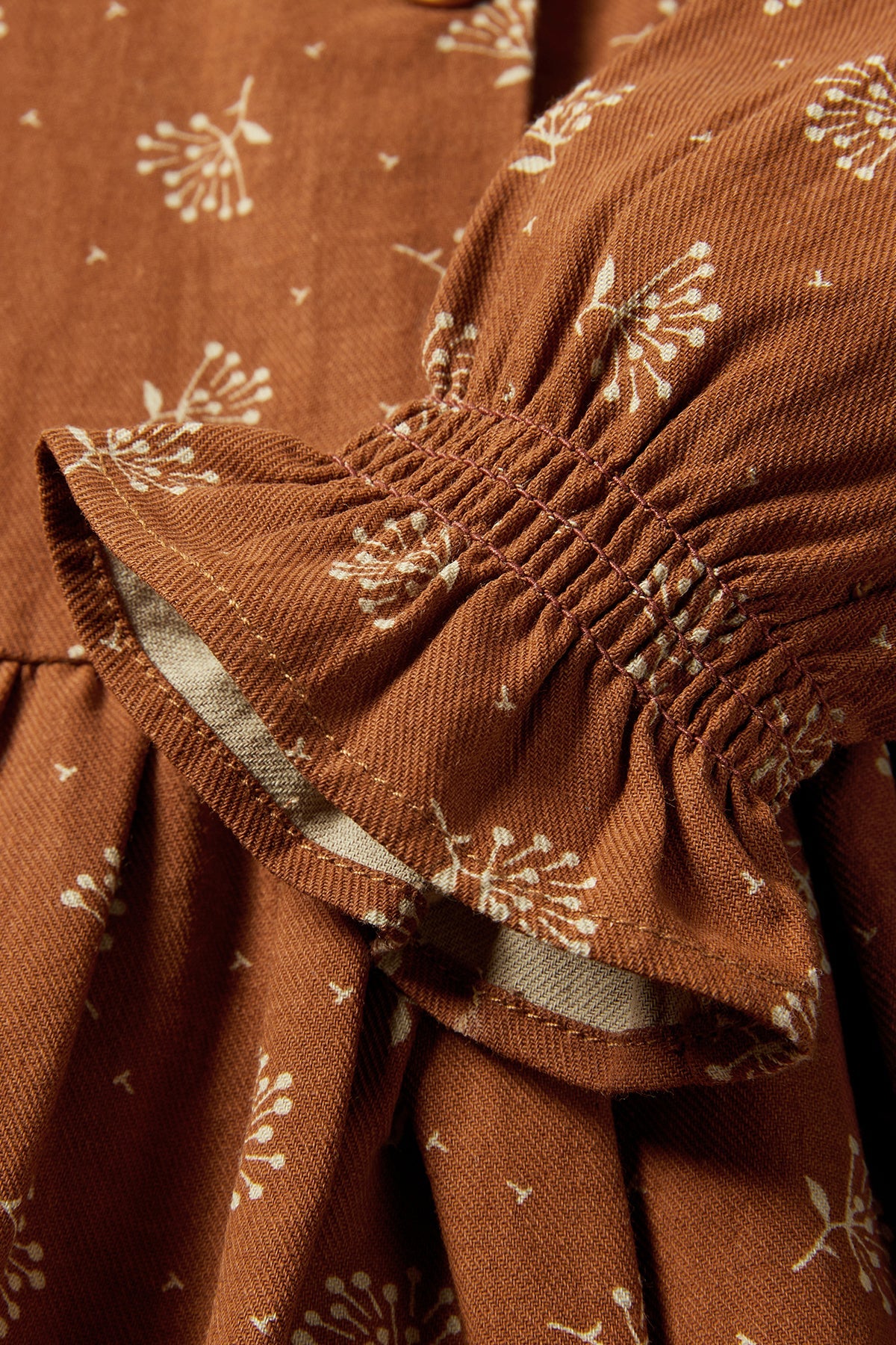 Floral Printed Dress - Caramel