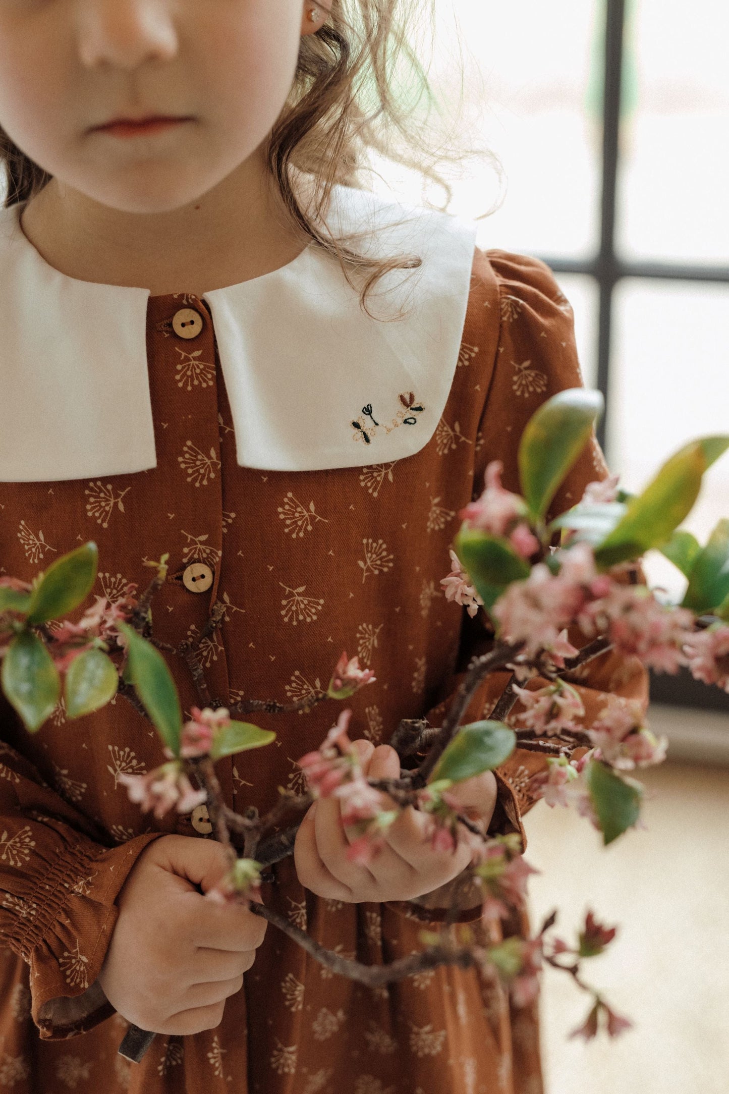 Floral Printed Dress - Caramel