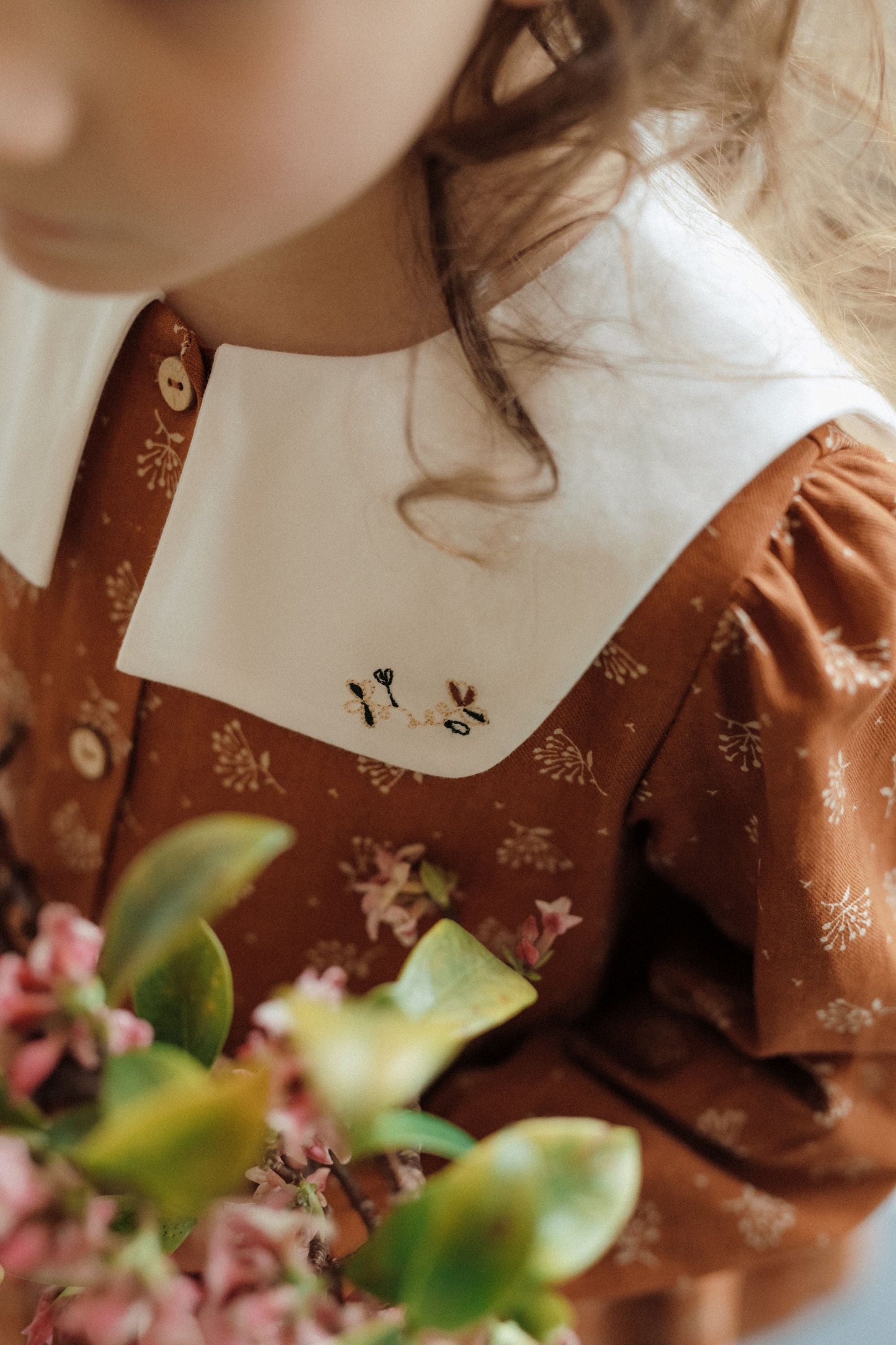 Floral Printed Dress - Caramel