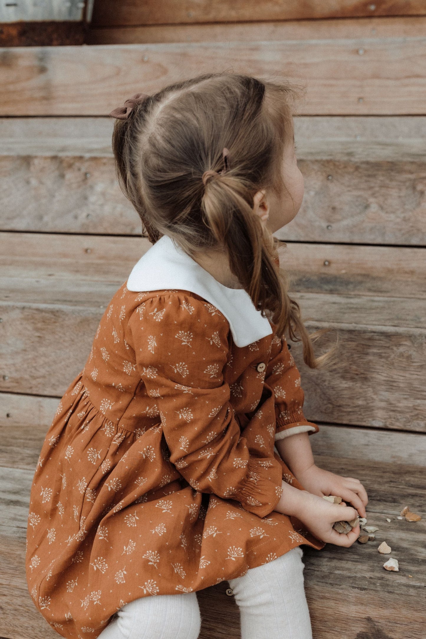 Floral Printed Dress - Caramel