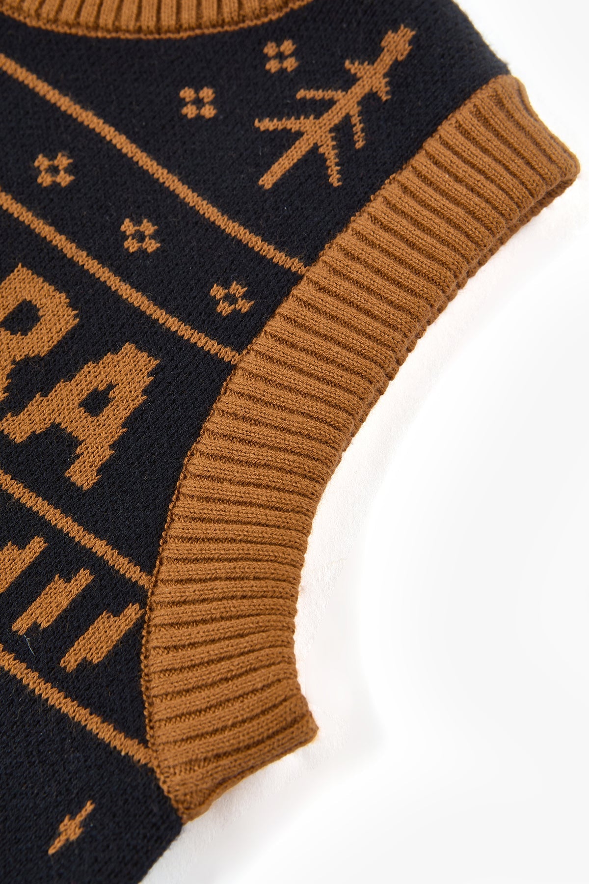 Forest Code Knitted Vest - Dark Night Blue