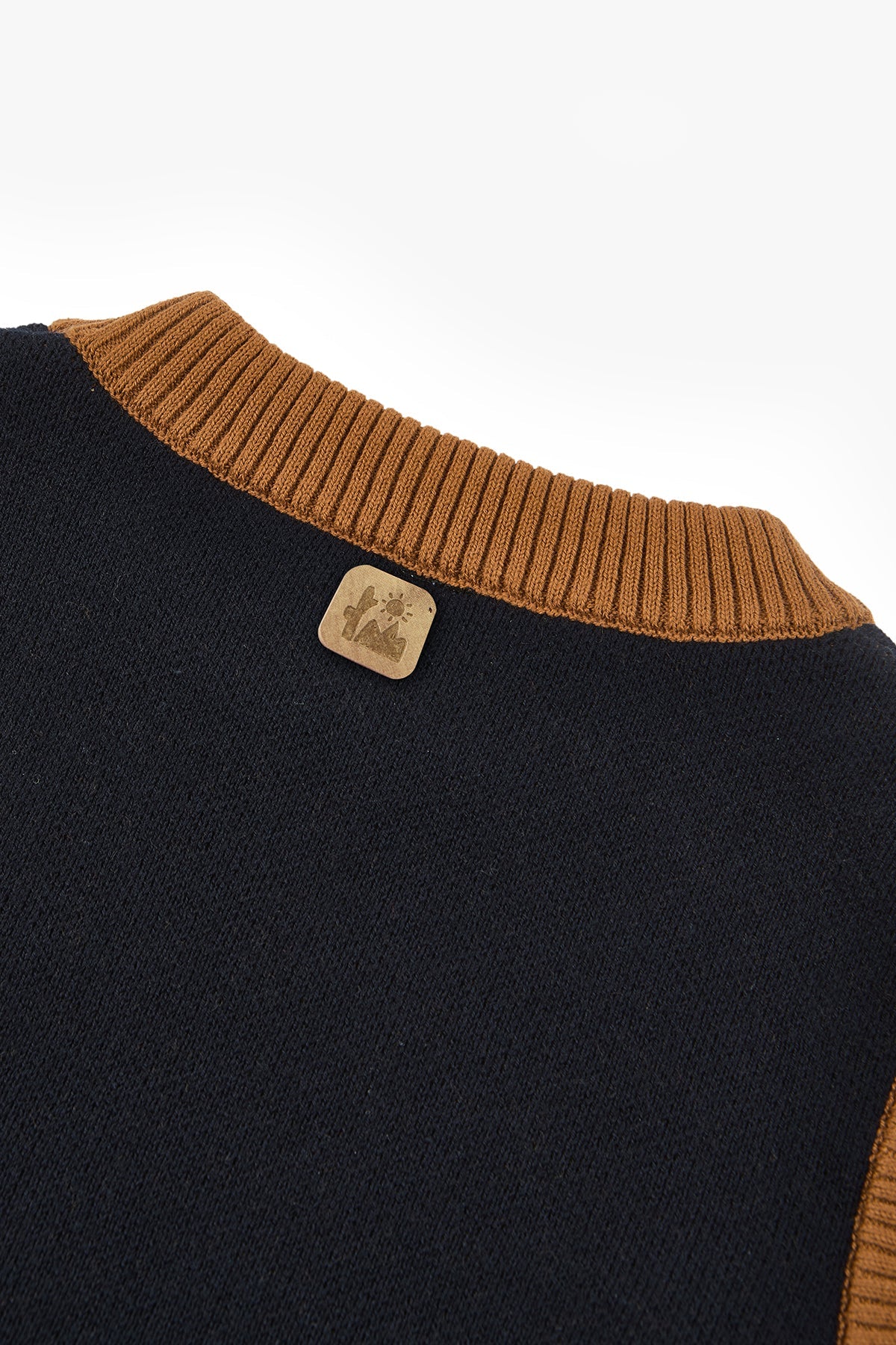 Forest Code Knitted Vest - Dark Night Blue