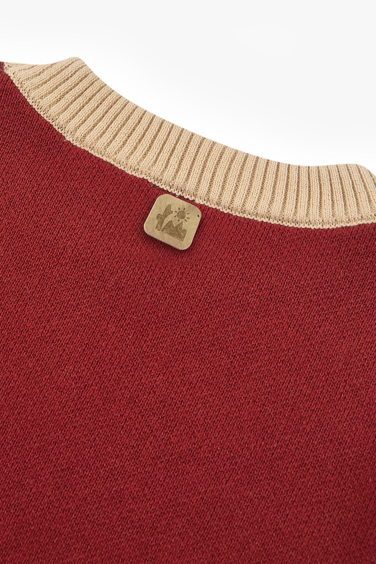 Forest Code Knitted Vest - berry red