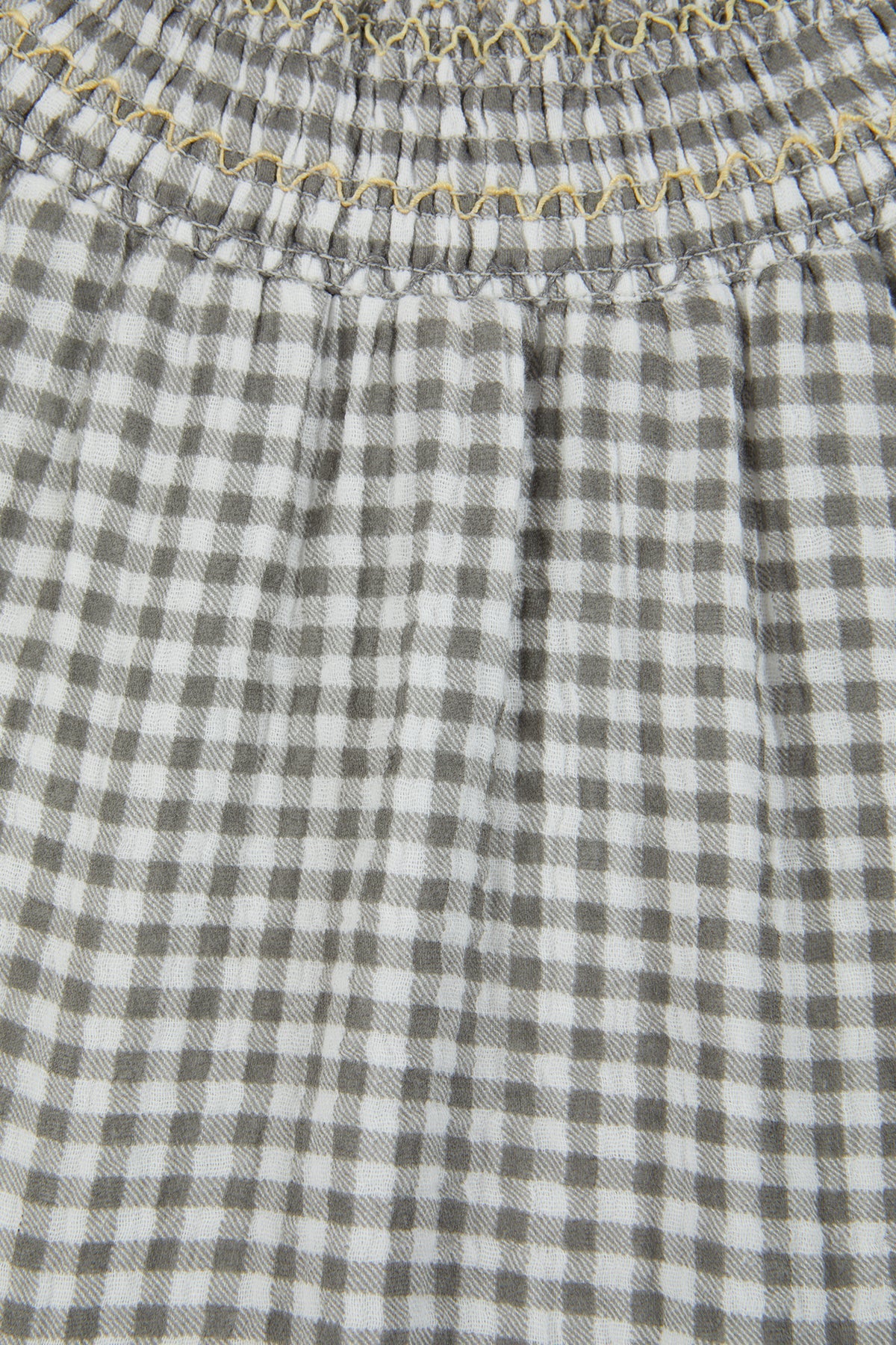 Forest Woven Smock Blouse - Olive Grey Check
