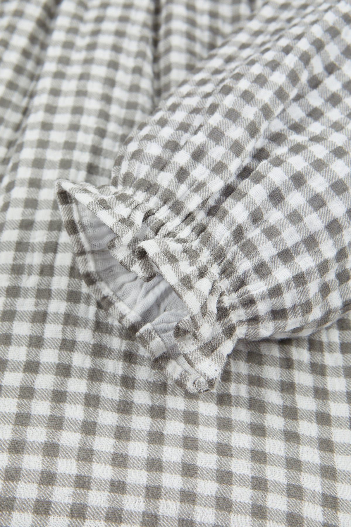 Forest Woven Smock Blouse - Olive Grey Check