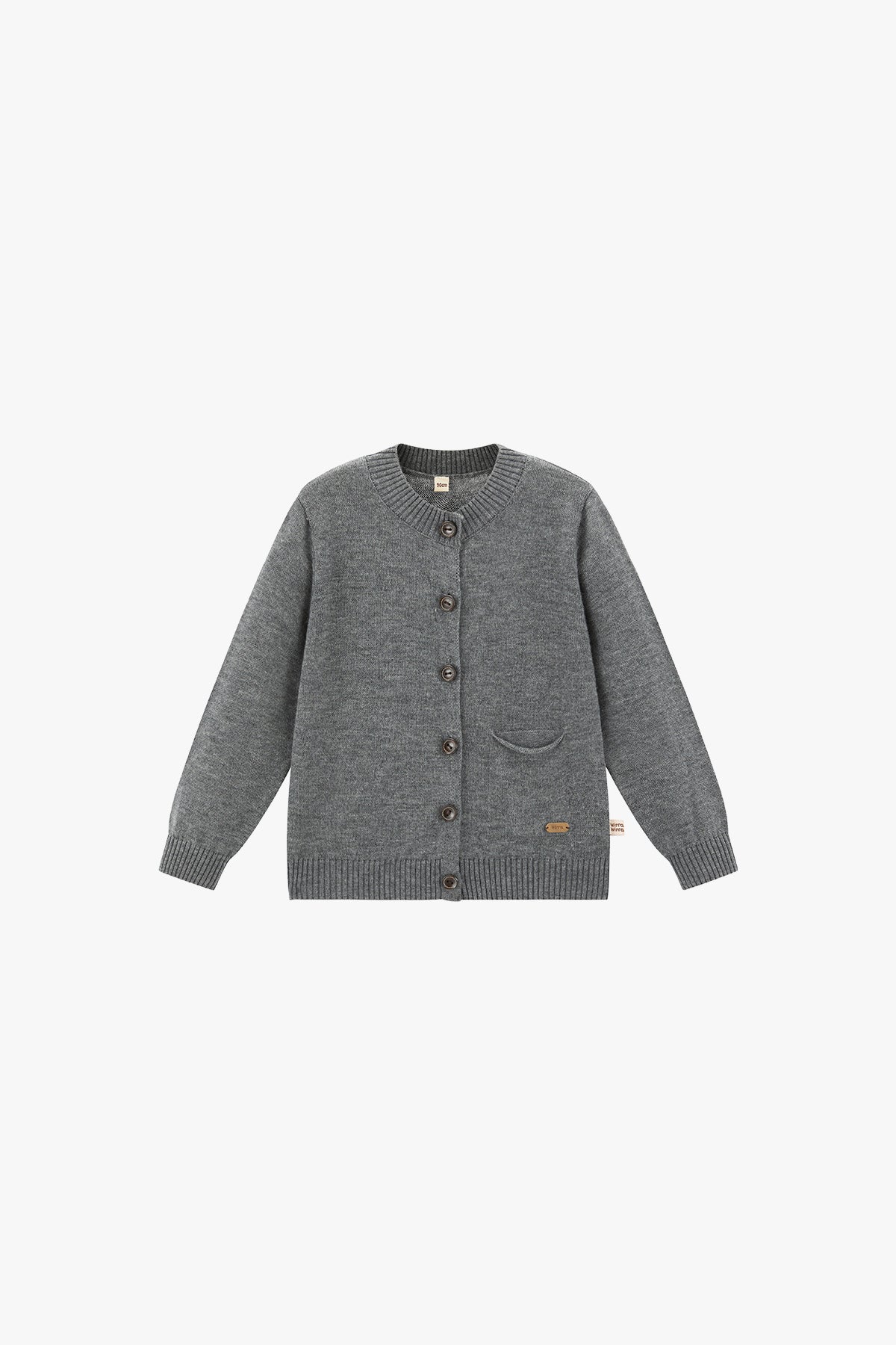 Grey Shadow Wool Cardigan - Cloud and mist dust
