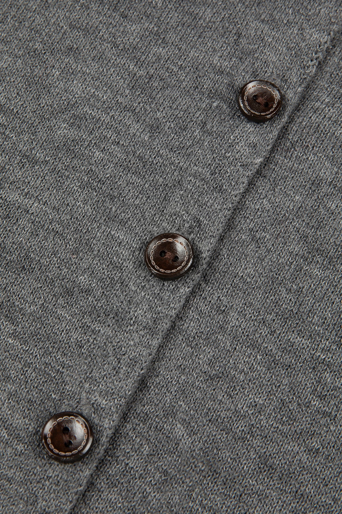 Grey Shadow Wool Cardigan - Cloud and mist dust